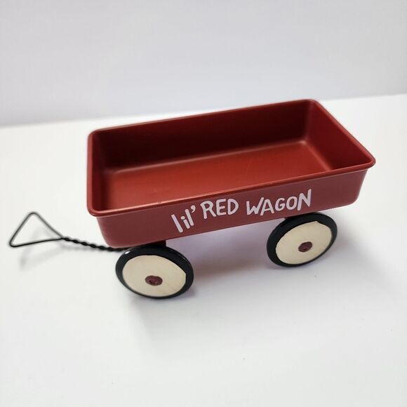 Metal Small Lil Red Wagon Table Decor - Picture 7 of 8